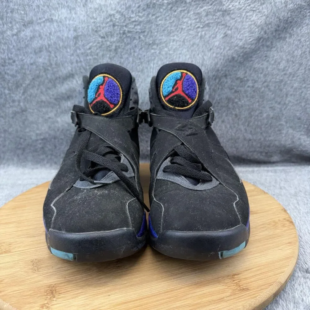 Jordan Air Jordan 8 Aqua Shoes Mens Size 8 Black Basketball Sneakers 305381-025